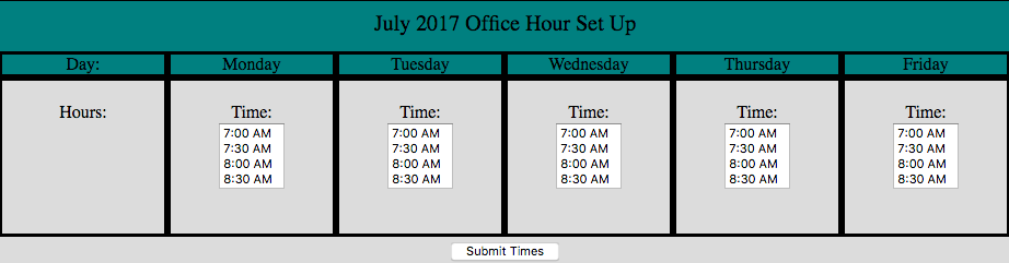 PHP calendar input